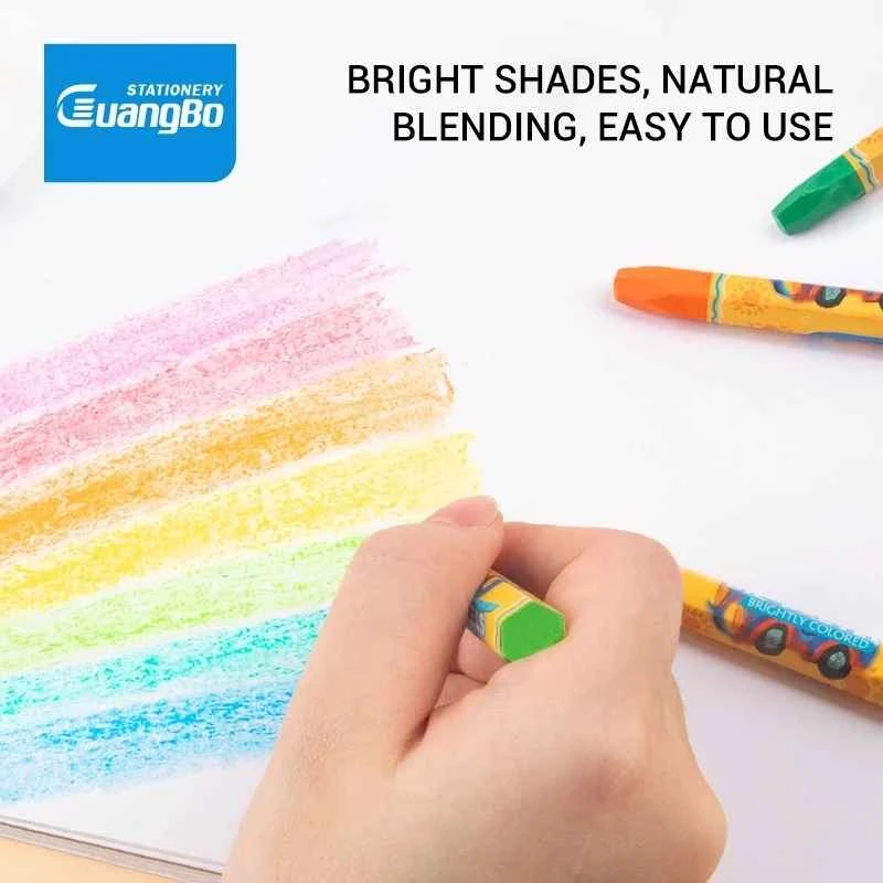 Crayon Guangbo 12 Colors HWH04548 / Oil Pastel / Krayon 12 Warna